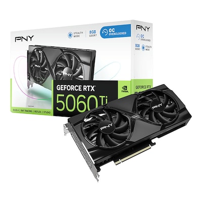 PNY GeForce RTX 5060 TI Dual OC 8GB Grafikkarte 3xDP/HDMI PNY GeForce RTX 5060 TI Dual OC 8GB Grafikkarte 3xDP/HDMI von Pny