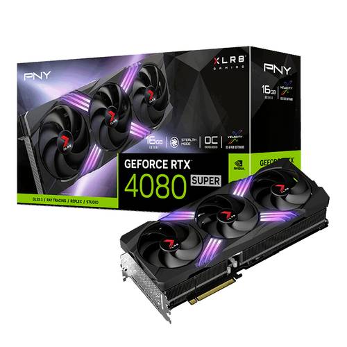 PNY Grafikkarte Nvidia GeForce RTX 4080 Super Gaming VERTO EPIC-X RGB Triple Fan 16GB GDDR6X-RAM PCI von Pny