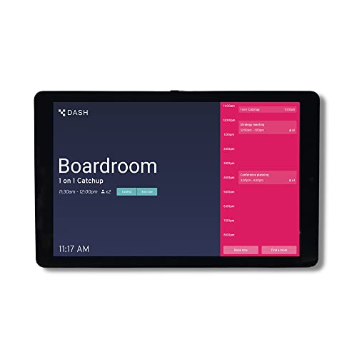PoE Texas 8 Zoll Touchscreen Meeting Room Scheduler Tablet (kein Abonnement erforderlich) - Plug & Play PoE Office Konferenzraumplaner - Digitale Anzeige synchronisiert sich mit Geschäftskalender von PoE Texas