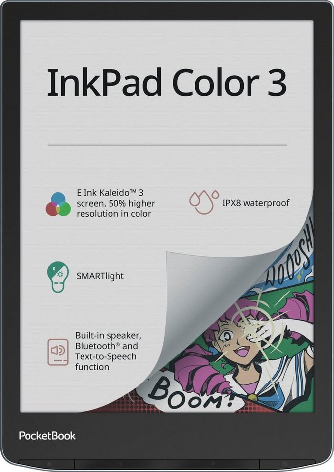 PocketBook InkPad Color 3 E-Book (7,8, 32 GB, E-Book Reader mit Lautsprecher und Bluetooth-Schnittstelle)" von PocketBook