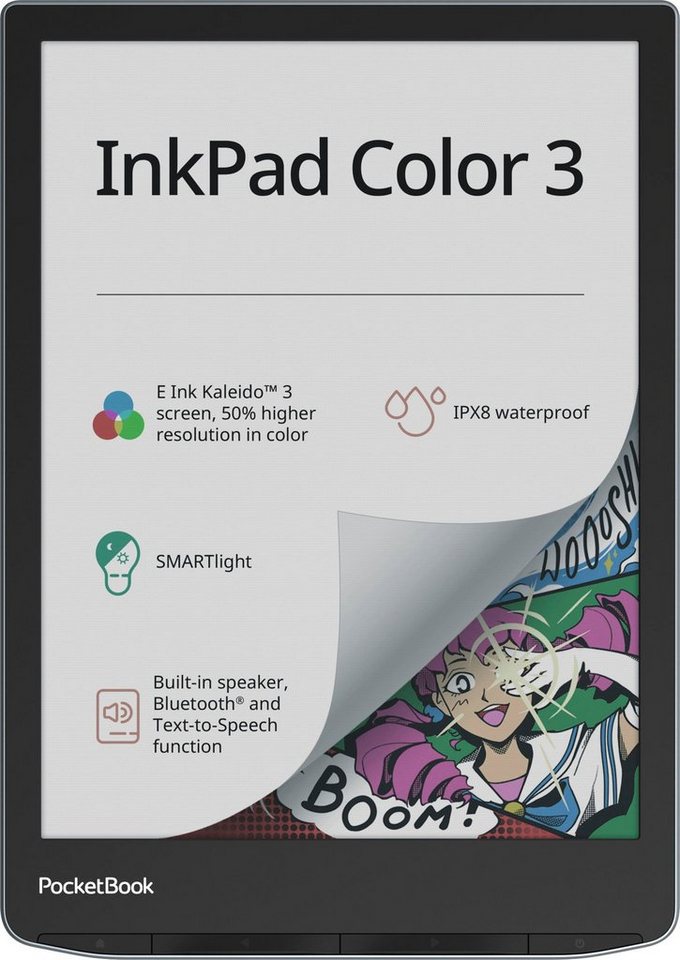 PocketBook InkPad Color 3 E-Book (7,8", 32 GB, E-Book Reader mit Lautsprecher und Bluetooth-Schnittstelle) von PocketBook