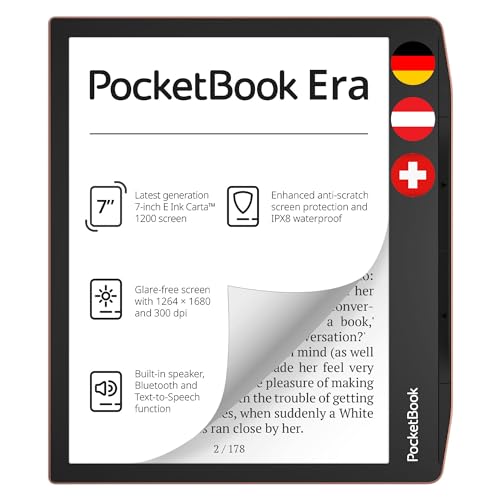 PocketBook e-Book Reader Era (64 GB Speicher, 17.8 cm (7 Zoll) E-Ink Carta 1200 Touchscreen, SMARTlight Hintergrundbeleuchtung, Wi-Fi, Bluetooth) Sunset Copper von PocketBook