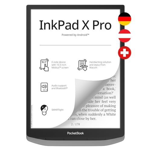 Pocketbook InkPad X Pro Grey 32 GB eBook-Reader 10,3" Dach-Version Touch USB-C von PocketBook