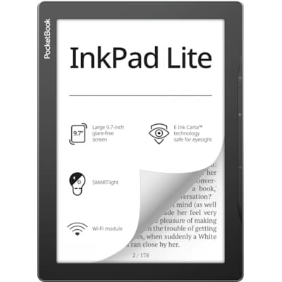 PocketBook InkPad Lite Mist Grey eReader mit 150 DPI 8GB von Pocketbook Readers GmbH