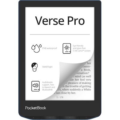 PocketBook Verse Pro eReader azure mit 300 DPI 16 GB von Pocketbook Readers GmbH