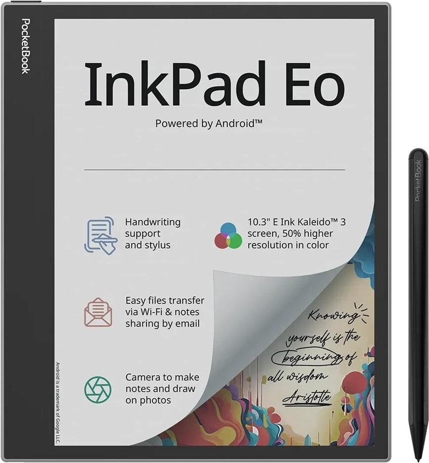 Ebook PocketBook InkPad Eo 10.3 E-Ink Kaleido 3 64GB WI-FI Mist Grau (PB1042-M-WW) von Pocketbook