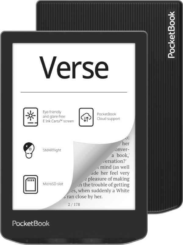 PocketBook Verse - 15,2 cm (6) - E Ink Carta - 758 x 1024 Pixel - ACSM - AZW - AZW3 - CBR - CBZ - CHM - DOC - DOCX - DjVu - EPUB - EPUB DRM - FB2 - FB2.ZIP - HTM - HTML - MOBI,... - BMP - JPEG - PNG - TIFF - 8 GB (PB629-M-WW) von Pocketbook
