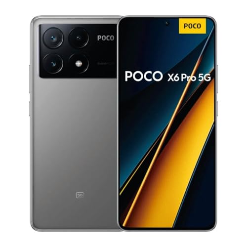 Xiaomi POCO X6 Pro 5G Smartphone, 12 + 512 GB, 120 Hz, FHD+ Flow AMOLED Display, MediaTek Dimensity 8300-Ultra, 64 MP AI Dreifachkamera, 5000 mAh, NFC, Grau von Poco