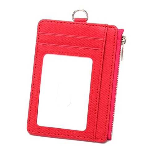 Kompaktkarten Brieftasche Mit Blockierung Und Reißverschlusspoch PU Leder Münzholz Kartenhalter Mit Abnehmbarem Lanyard Kompaktkarten Brieftasche Mit Blockierung Und Reißverschlusspoch PU Leder Münzholz Kartenhalter Mit Abnehmbarem Lanyard von Pocoiau