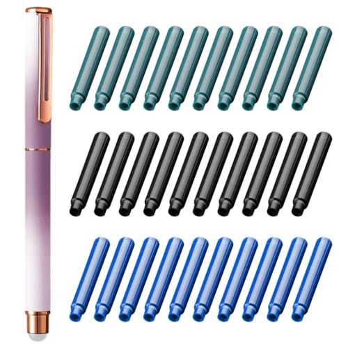 Pocoiau Füllfederhalter mit 30 Ersatzminen, 0,38 mm Spitze, radierbar, zum Nachfüllen von Tinten, Absorber für Studenten, Künstler, Handschrift, Zeichnen Pocoiau Füllfederhalter mit 30 Ersatzminen, 0,38 mm Spitze, radierbar, zum Nachfüllen von Tinten, Absorber für Studenten, Künstler, Handschrift, Zeichnen von Pocoiau