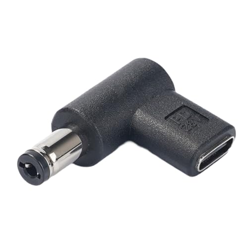 Pocoiau USB-C-Buchse auf Stecker DC 5,5 x 2,1 mm/5,5 x 2,5 mm Adapter, 90-Grad-Ladeanschluss für Handys, Laptops, Router, Schwarz Pocoiau USB-C-Buchse auf Stecker DC 5,5 x 2,1 mm/5,5 x 2,5 mm Adapter, 90-Grad-Ladeanschluss für Handys, Laptops, Router, Schwarz von Pocoiau