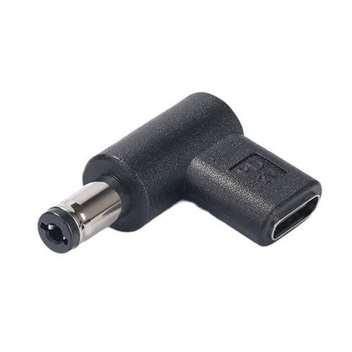 Pocoiau USB-C-Buchse auf Stecker DC 5,5 x 2,1 mm/5,5 x 2,5 mm Adapter, 90-Grad-Ladeanschluss für Handys, Laptops, Router, Schwarz Pocoiau USB-C-Buchse auf Stecker DC 5,5 x 2,1 mm/5,5 x 2,5 mm Adapter, 90-Grad-Ladeanschluss für Handys, Laptops, Router, Schwarz von Pocoiau