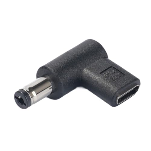 Pocoiau USB-C-Buchse auf Stecker DC 5,5 x 2,1 mm/5,5 x 2,5 mm Adapter, 90-Grad-Ladeanschluss für Handys, Laptops, Router, Schwarz Pocoiau USB-C-Buchse auf Stecker DC 5,5 x 2,1 mm/5,5 x 2,5 mm Adapter, 90-Grad-Ladeanschluss für Handys, Laptops, Router, Schwarz von Pocoiau