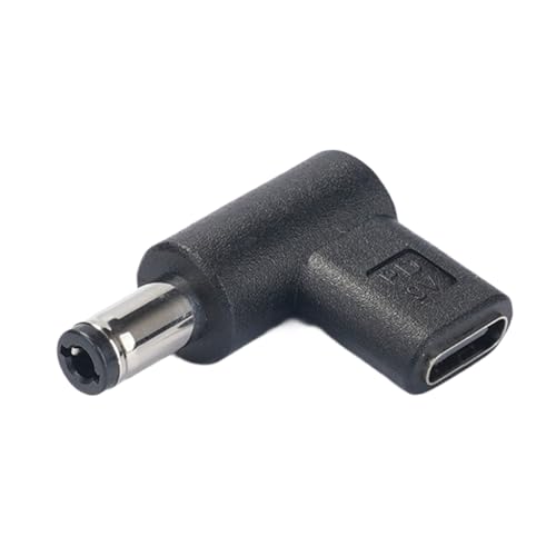 Pocoiau USB-C-Buchse auf Stecker DC 5,5 x 2,1 mm/5,5 x 2,5 mm Adapter, 90-Grad-Ladeanschluss für Handys, Laptops, Router, Schwarz Pocoiau USB-C-Buchse auf Stecker DC 5,5 x 2,1 mm/5,5 x 2,5 mm Adapter, 90-Grad-Ladeanschluss für Handys, Laptops, Router, Schwarz von Pocoiau