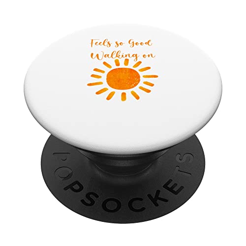 Sunshine Energy in Orange auf Weiß PopSockets mit austauschbarem PopGrip von Podartist