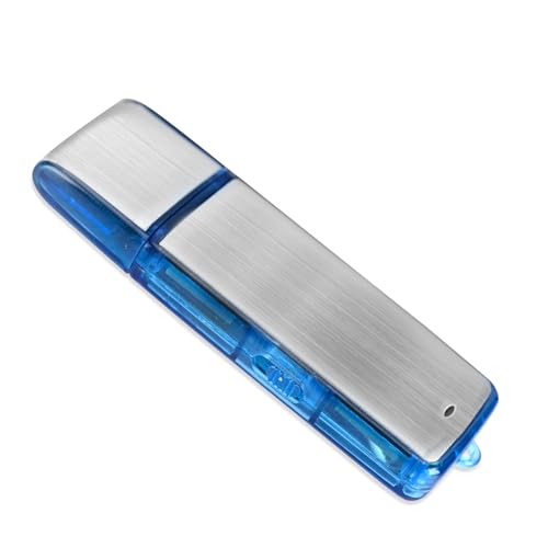 8G Mini Digital Voice Recorder – Podazz Sound Actived 90 Stunden Kapazität USB wiederaufladbar Metallgehäuse Sound Recorder für Vorlesungen Meetings (blau) von Podazz