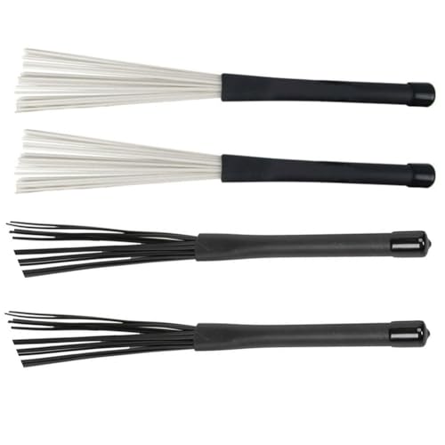 Poggapp 4er-Pack Percussion-Besen, Drum-Besen, Snare-Drum-Besen, Jazz-Drum-Besen, Percussion-Drum-Besen, Langlebig, Einfach zu Verwenden Poggapp 4er-Pack Percussion-Besen, Drum-Besen, Snare-Drum-Besen, Jazz-Drum-Besen, Percussion-Drum-Besen, Langlebig, Einfach zu Verwenden von Poggapp