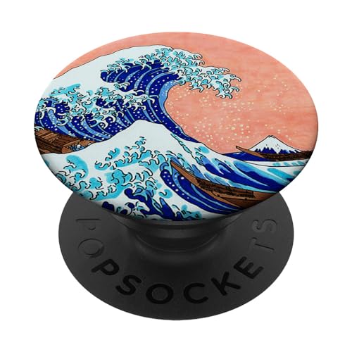 Die große Welle von Kanagawa, Kunst aus der Giseife PopSockets Klebender PopGrip Die große Welle von Kanagawa, Kunst aus der Giseife PopSockets Klebender PopGrip von Poison Design
