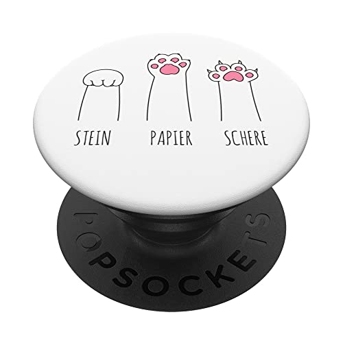 Rock Paper Schere Katzenpfoten und Fäustlinge PopSockets mit austauschbarem PopGrip von Poison Design