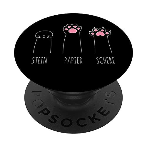Rock Paper Schere Katzenpfoten und Fäustlinge PopSockets mit austauschbarem PopGrip von Poison Design