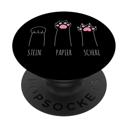 Rock Paper Schere Katzenpfoten und Fäustlinge PopSockets mit austauschbarem PopGrip von Poison Design