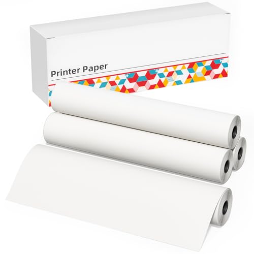 M832 A4 Thermopapier 4 Roll Durchmesser 28mm Kompatibel mit Tragbare Drucker, PokeLabel von PokeLabel