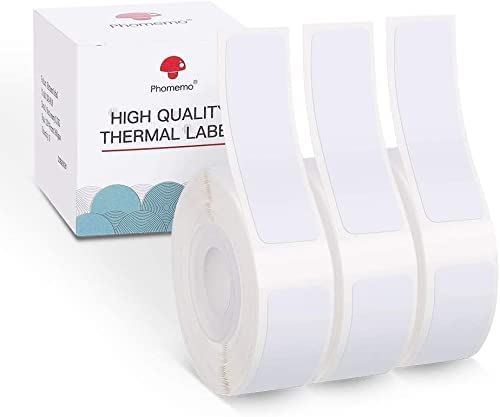 Thermo-Etiketten Papier - Kompatibel mit COLORWING Q30 Beschriftungsgerät, Phomemo Q31/Q30S/Q32 Etikettendrucker, 12mm x 40mm, 160 Etiketten x 3 Rollen von PokeLabel