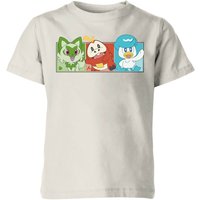 Pokémon 1st Starters Panels Kids' T-Shirt - Cream - 3-4 Jahre von Pokemon