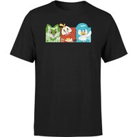 Pokémon 1st Starters Panels Unisex T-Shirt - Black - XS von Pokemon