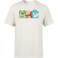 Pokémon 1st Starters Panels Unisex T-Shirt - Cream - L von Pokemon