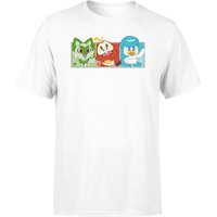 Pokémon 1st Starters Panels Unisex T-Shirt - White - M von Pokemon