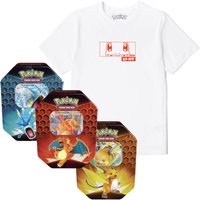 Pokémon Charmander T-Shirt & Pokémon TCG: Hidden Fates Tin Bundle - Herren - S von Pokemon