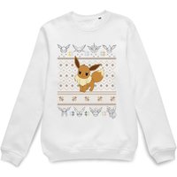 Pokemon Evoli Weihnachtspullover – Weiß - XS von Pokemon