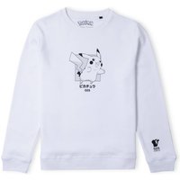 Pokémon Pikachu Jump Unisex Sweatshirt - Weiß - L von Pokemon