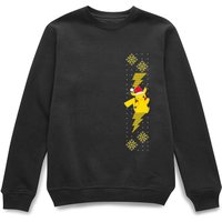 Pokemon Pikachu Wave Weihnachtspullover – Schwarz - L von Pokemon