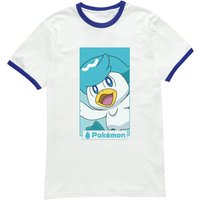 Pokémon Quaxly Unisex Ringer T-Shirt - White/Navy - S von Pokemon