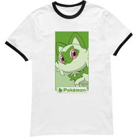 Pokémon Sprigatito Unisex Ringer T-Shirt - White/Black - XXL von Pokemon