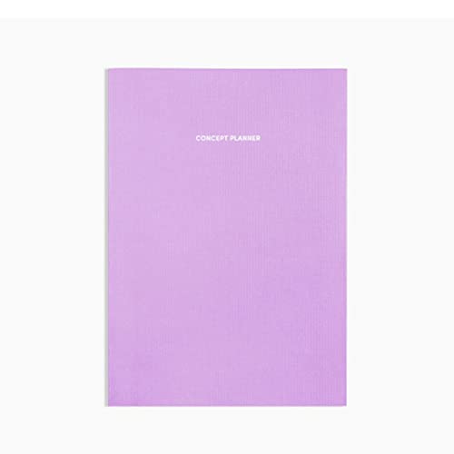 Poketo Konzeptplaner, Lavendel, 12 Monate, offen, baumfreies Papier, 21 x 14,8 cm von Poketo