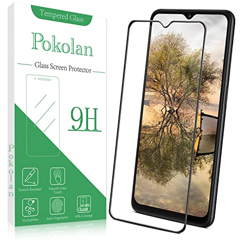 [1 Stück] Pokolan Displayschutzfolie für Samsung Galaxy A32 5G, M12 gehärtetes Glas, vollständige Abdeckung, 0,15 mm, Härtegrad 10H, kratzfest, blasenfrei von Pokolan