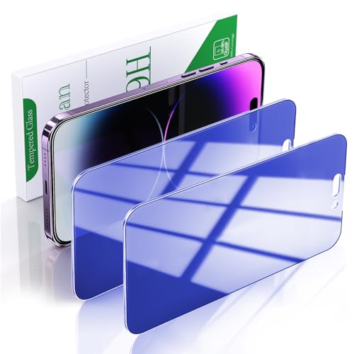Pokolan 2 Stück Blau Sichtschutz für iPhone 14 Pro max Schutzfolie, Blau Anti Spy Glas Folie, Blendschutz, Blasenfreie, Anti Kratzen, Anti Fingerabdruck, Ultra Klar Displayschutzfolie Pokolan 2 Stück Blau Sichtschutz für iPhone 14 Pro max Schutzfolie, Blau Anti Spy Glas Folie, Blendschutz, Blasenfreie, Anti Kratzen, Anti Fingerabdruck, Ultra Klar Displayschutzfolie von Pokolan