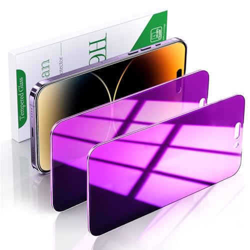 Pokolan 2 Stück Purpurrot Sichtschutz für iPhone 14 Pro Schutzfolie, Lila Anti-Spy Glas Folie, Blendschutz, Blasenfreie, Anti-Kratzen, Anti-Fingerabdruck, Ultra-Klar Displayschutzfolie Pokolan 2 Stück Purpurrot Sichtschutz für iPhone 14 Pro Schutzfolie, Lila Anti-Spy Glas Folie, Blendschutz, Blasenfreie, Anti-Kratzen, Anti-Fingerabdruck, Ultra-Klar Displayschutzfolie von Pokolan
