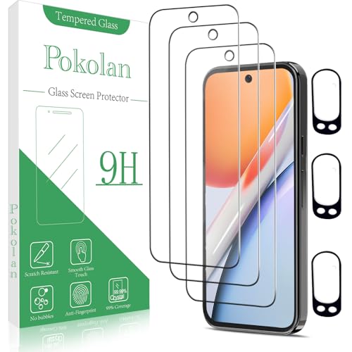 Pokolan 3+ 3 Stück Schutzfolie für Google Pixel 9 Pro, 3 Stück Schutzglas und 3 Stück Kameraschutz, Frei von Kratzern, 9H Härte, HD Displayschutzfolie, Blasenfrei Pokolan 3+ 3 Stück Schutzfolie für Google Pixel 9 Pro, 3 Stück Schutzglas und 3 Stück Kameraschutz, Frei von Kratzern, 9H Härte, HD Displayschutzfolie, Blasenfrei von Pokolan