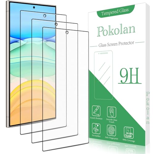 Pokolan 3 Stück Matte Schutzfolie für Samsung Galaxy S24 Ultra, Matt Glas Folie, Blendschutz, Blasenfreie, Anti Kratzen, Anti Fingerabdruck, Ultra Klar Displayschutzfolie von Pokolan