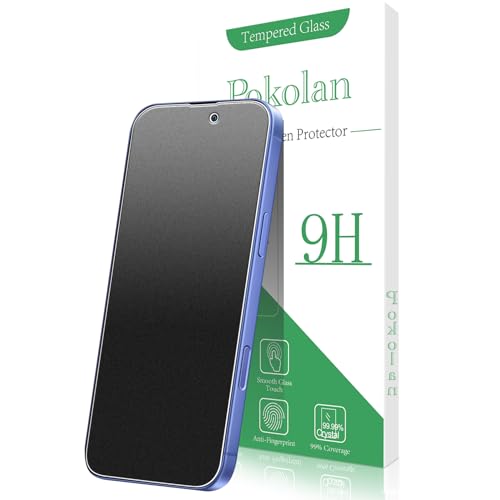 Pokolan 3 Stück Matte Schutzfolie für iPhone 16 Plus Schutzglas, Matt Glas Folie, Blendschutz, Blasenfreie, Anti Kratzen, Anti Fingerabdruck, Ultra Klar Displayschutzfolie von Pokolan