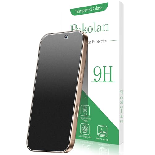 Pokolan 3 Stück Matte Schutzfolie für iPhone 16 Pro Schutzglas, Matt Glas Folie, Blendschutz, Blasenfreie, Anti Kratzen, Anti Fingerabdruck, Ultra Klar Displayschutzfolie von Pokolan
