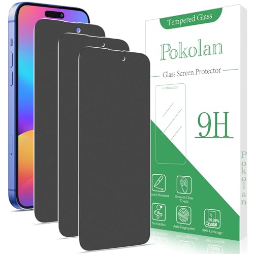 Pokolan 3 Stück Matte Sichtschutz für iPhone 16 Plus Schutzfolie, Matt Anti Spy Glas Folie, Blendschutz, Blasenfreie, Anti Kratzen, Anti Fingerabdruck, Ultra Klar Displayschutzfolie Pokolan 3 Stück Matte Sichtschutz für iPhone 16 Plus Schutzfolie, Matt Anti Spy Glas Folie, Blendschutz, Blasenfreie, Anti Kratzen, Anti Fingerabdruck, Ultra Klar Displayschutzfolie von Pokolan