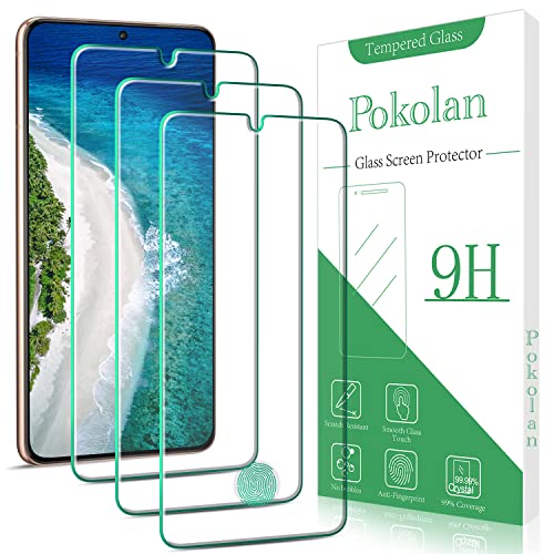 Pokolan 3 Stück Schutzfolie für Samsung Galaxy S21 Plus 5G, Unterstützt Fingerabdruck-ID, Frei von Kratzern, 9H Härte, 0.26mm Ultra-klar Displayschutzfolie, Ultrabeständig, Blasenfrei von Pokolan