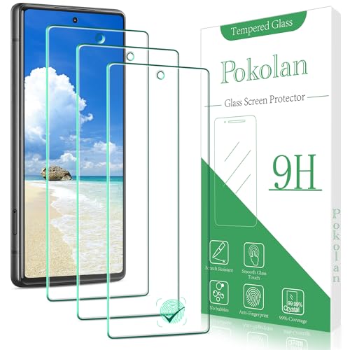 Pokolan 3 Stück Schutzfolie für Google Pixel 7a, Fingerabdruck-ID-kompatibel, 9H Härte, HD Displayschutzfolie, Anti-Kratz, Anti-Bläschen, Ultrabeständig von Pokolan