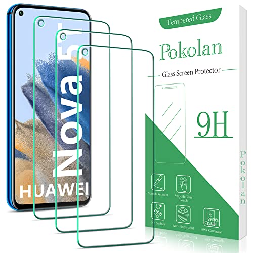 Pokolan 3 Stück Schutzfolie für Huawei Nova 5T, Frei von Kratzern, 9H Härte, HD Displayschutzfolie, 0.33mm Ultra-klar, Blasenfrei, Ultrabeständig Pokolan 3 Stück Schutzfolie für Huawei Nova 5T, Frei von Kratzern, 9H Härte, HD Displayschutzfolie, 0.33mm Ultra-klar, Blasenfrei, Ultrabeständig von Pokolan