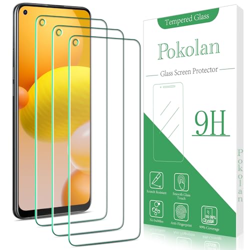 Pokolan 3 Stück Schutzfolie für OPPO A74 4G, A94 5G, Frei von Kratzern, 9H Härte, HD Displayschutzfolie, 0.33mm Ultra-klar, Blasenfrei, Ultrabeständig von Pokolan
